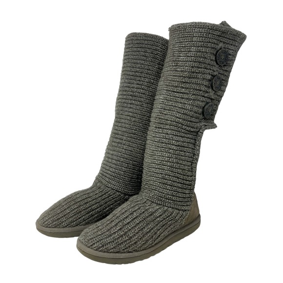 UGG Classic Cardy Boots Womens 9 Gray 1,3,7,3:S-1352 - Picture 5 of 9